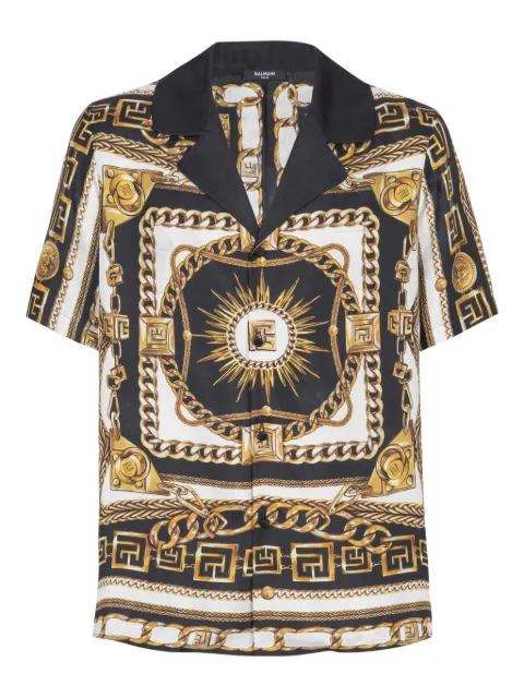 Balmain graphic-print shirt 