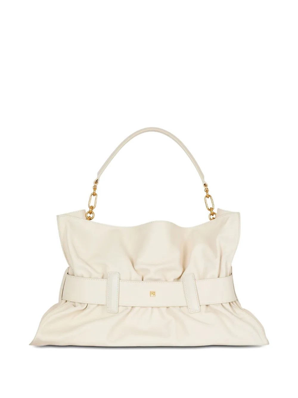 Balmain Medium Anthem schoudertas Beige