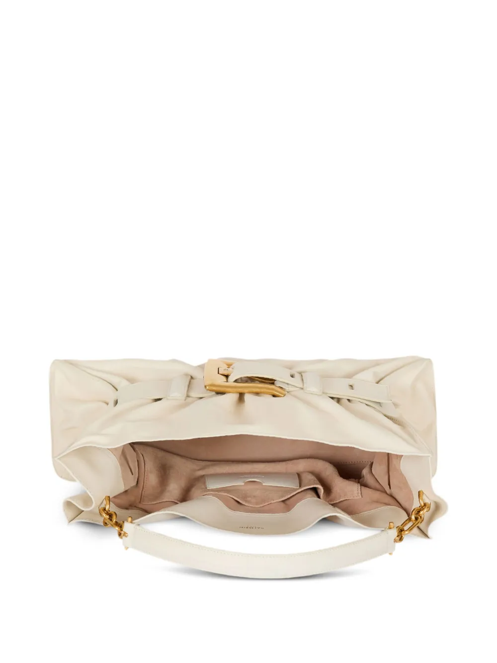 Balmain Medium Anthem schoudertas Beige