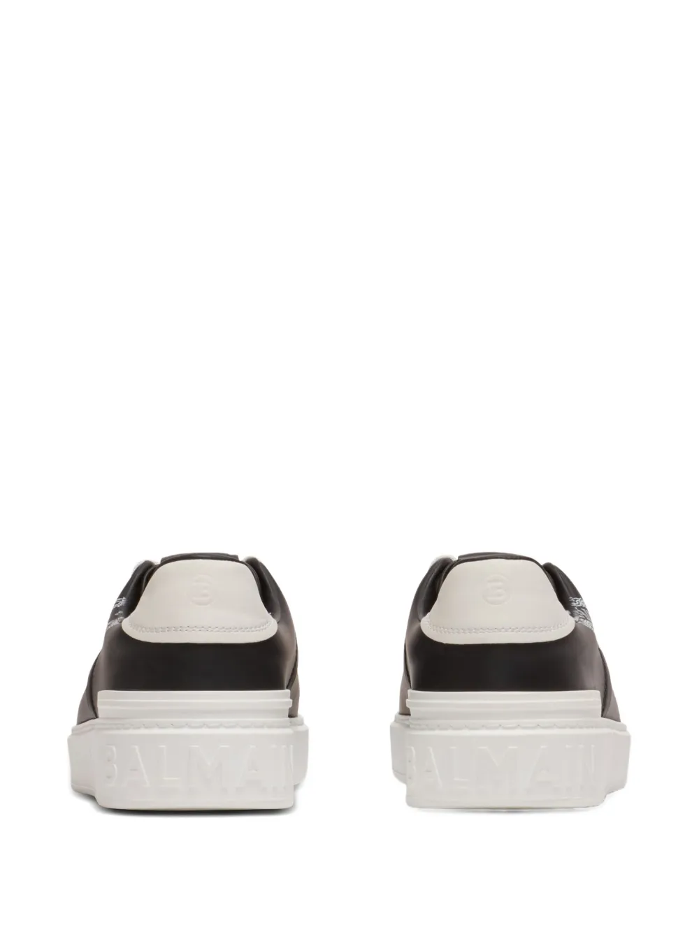 Balmain leather sneakers Black