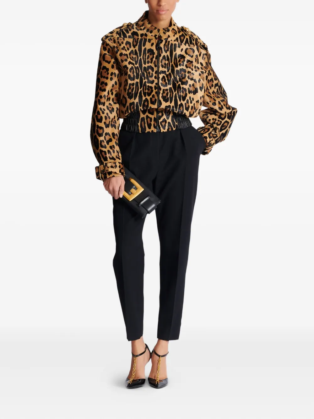 Balmain Anthem clutch - Zwart
