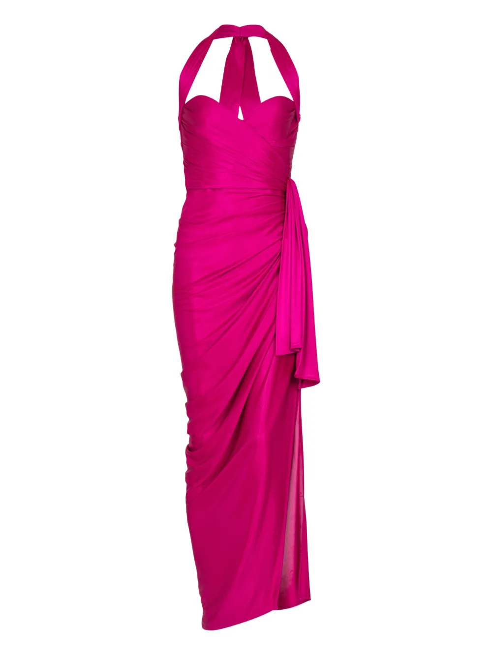 Balmain vestido midi con diseño drapeado | rosado | Image 1