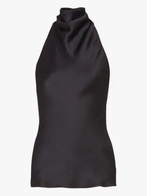 Balmain backless crepe satin top