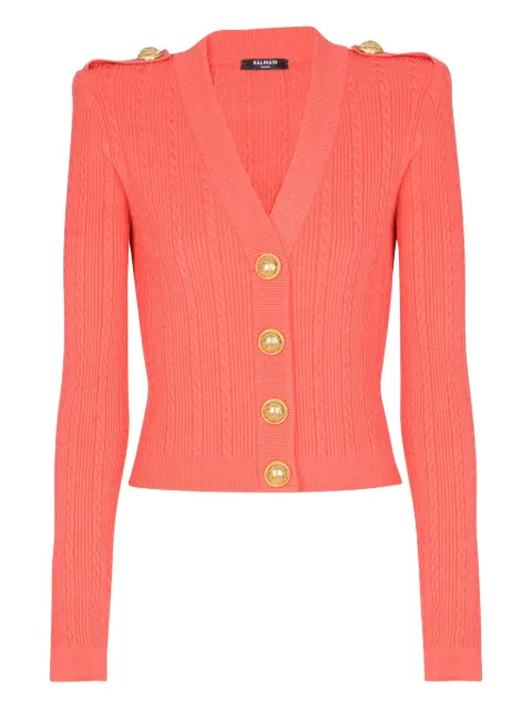 Balmain cable-knit cardigan