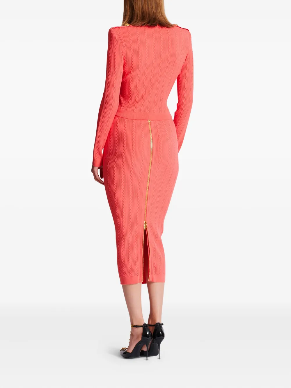 Balmain Kabelgebreid vest Roze