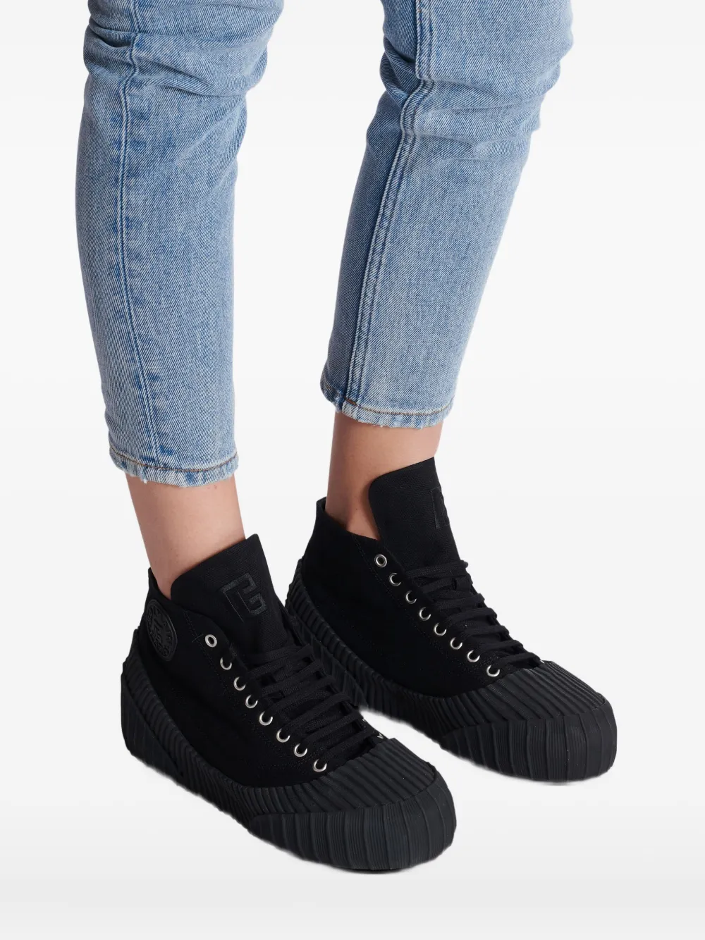 Balmain Riff canvas sneakers Black