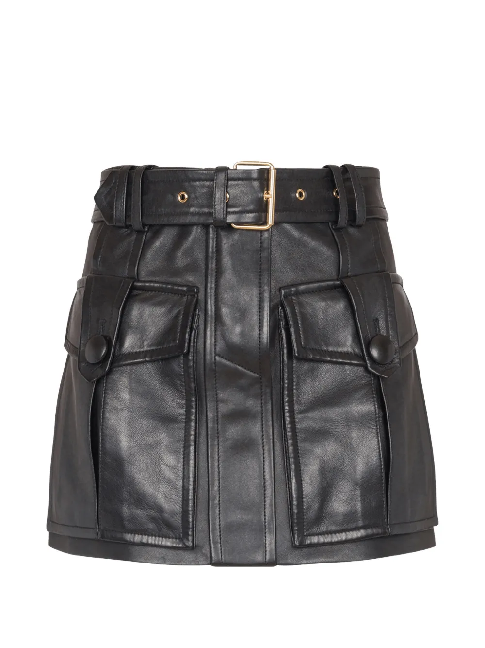 Balmain Rok met ceintuur Zwart