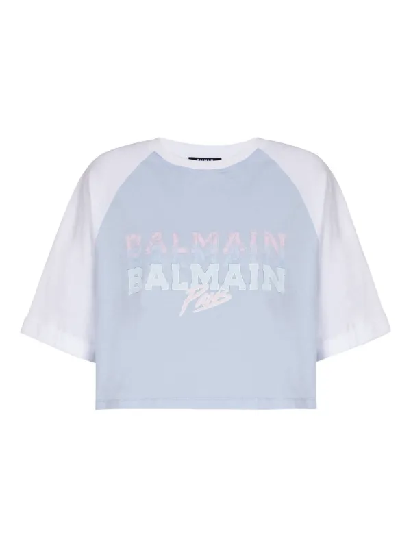 Balmain クロップド Tシャツ | ホワイト | FARFETCH JP