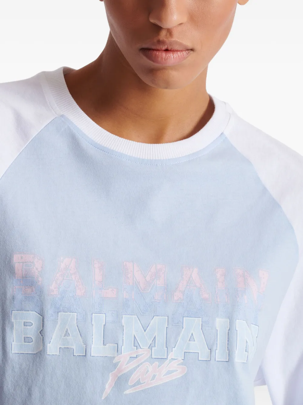 Balmain クロップド Tシャツ | ホワイト | FARFETCH JP