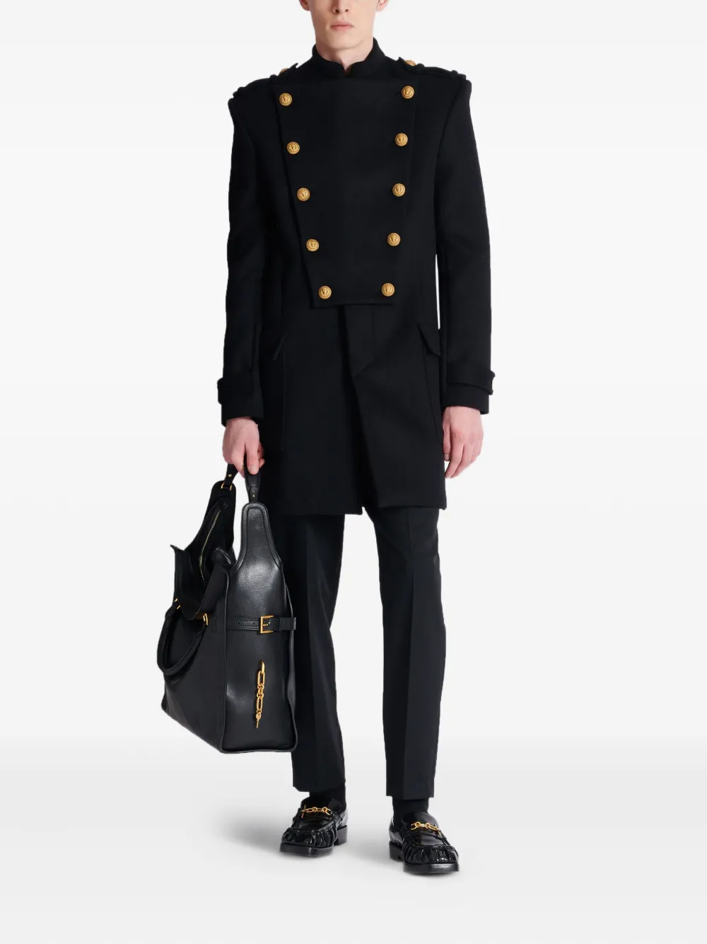 Balmain abrigo con pechera removible | Abrigos con doble botonadura | Image 2