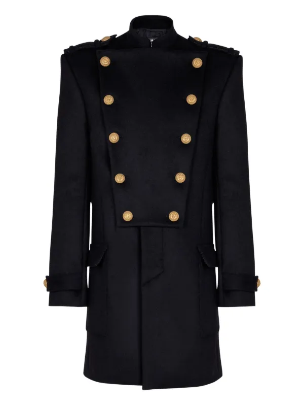 Balmain デタッチャブルビブ コート | ブラック | FARFETCH JP