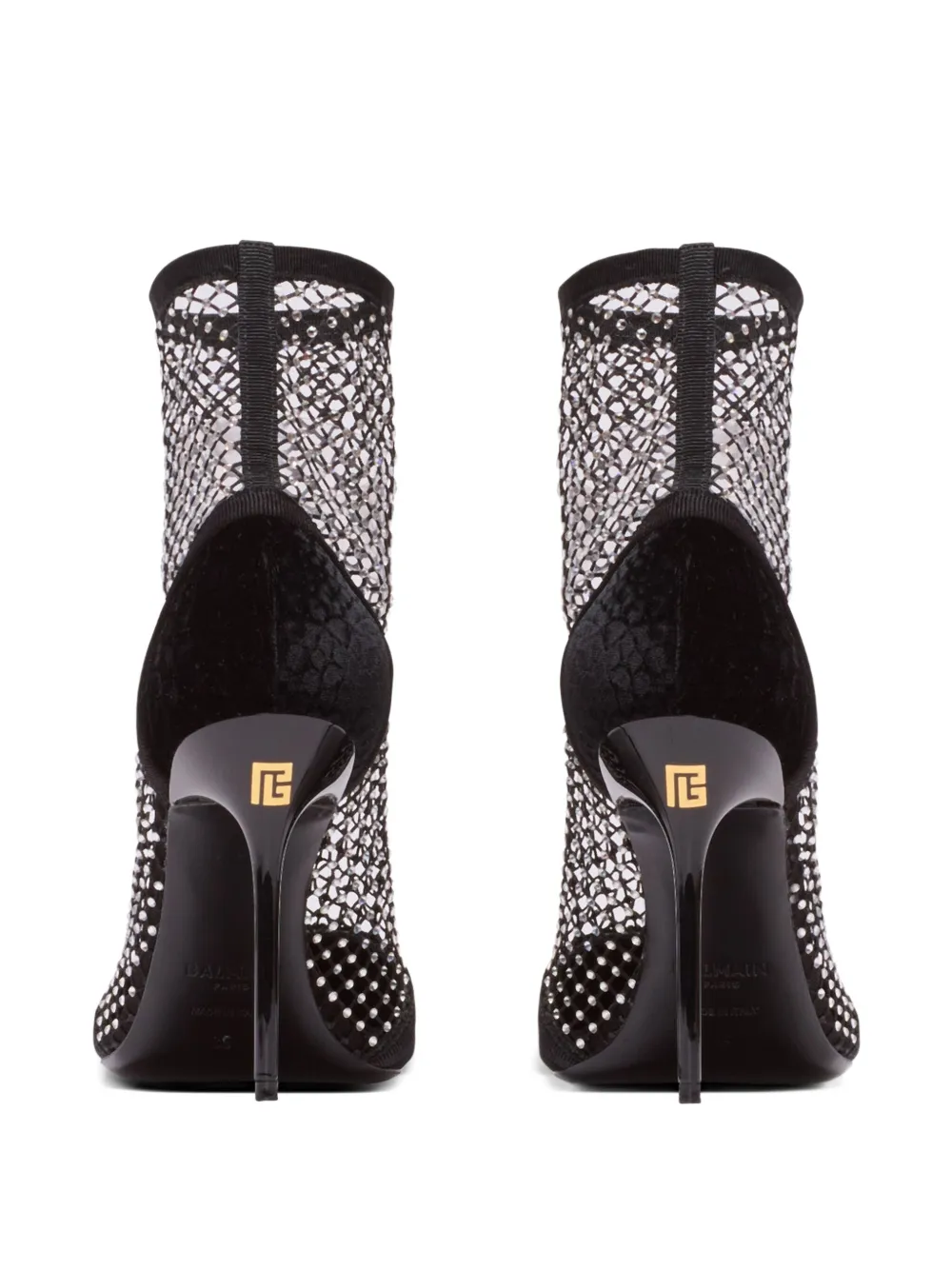 Balmain leather boots Black