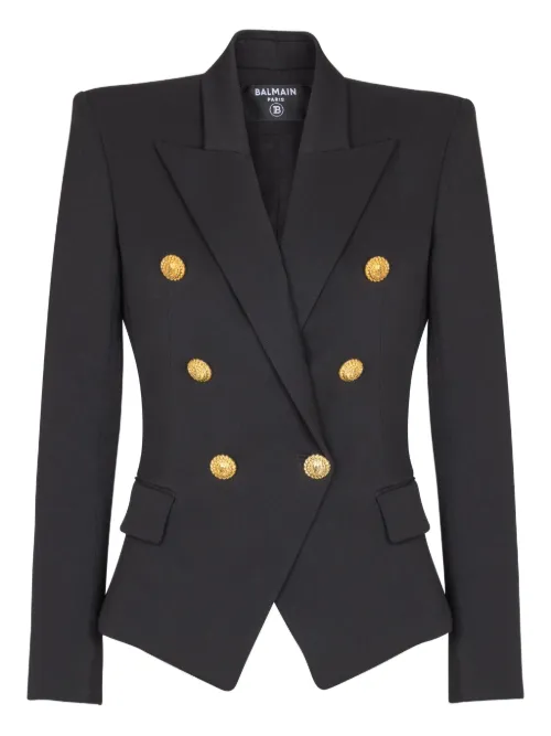 Veste cintrée à boutonnière croisée - Balmain - Modalova