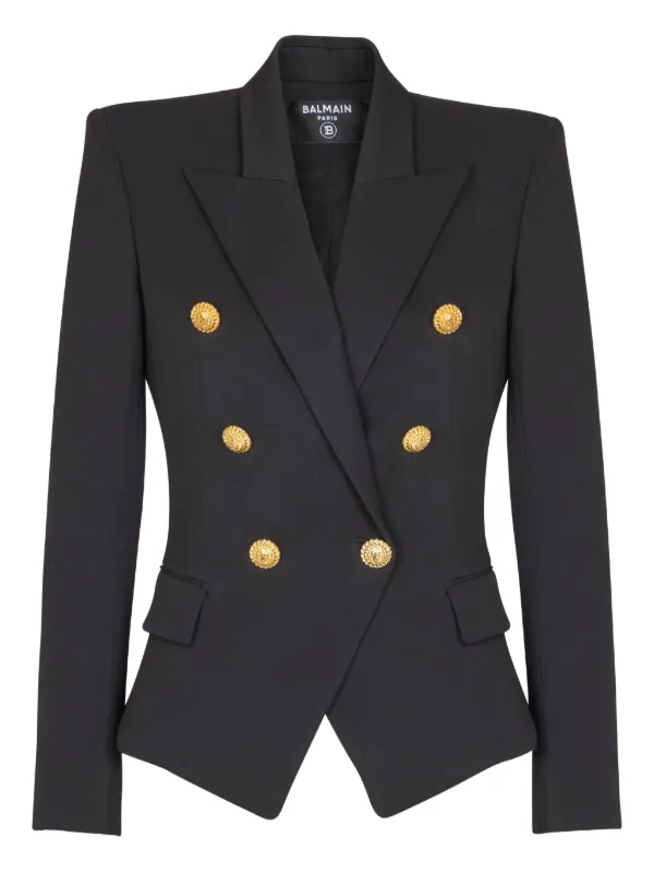BALMAN ダブルジャケット　黒 Balmain ダブルジャケット | ブラック | FARFETCH JP