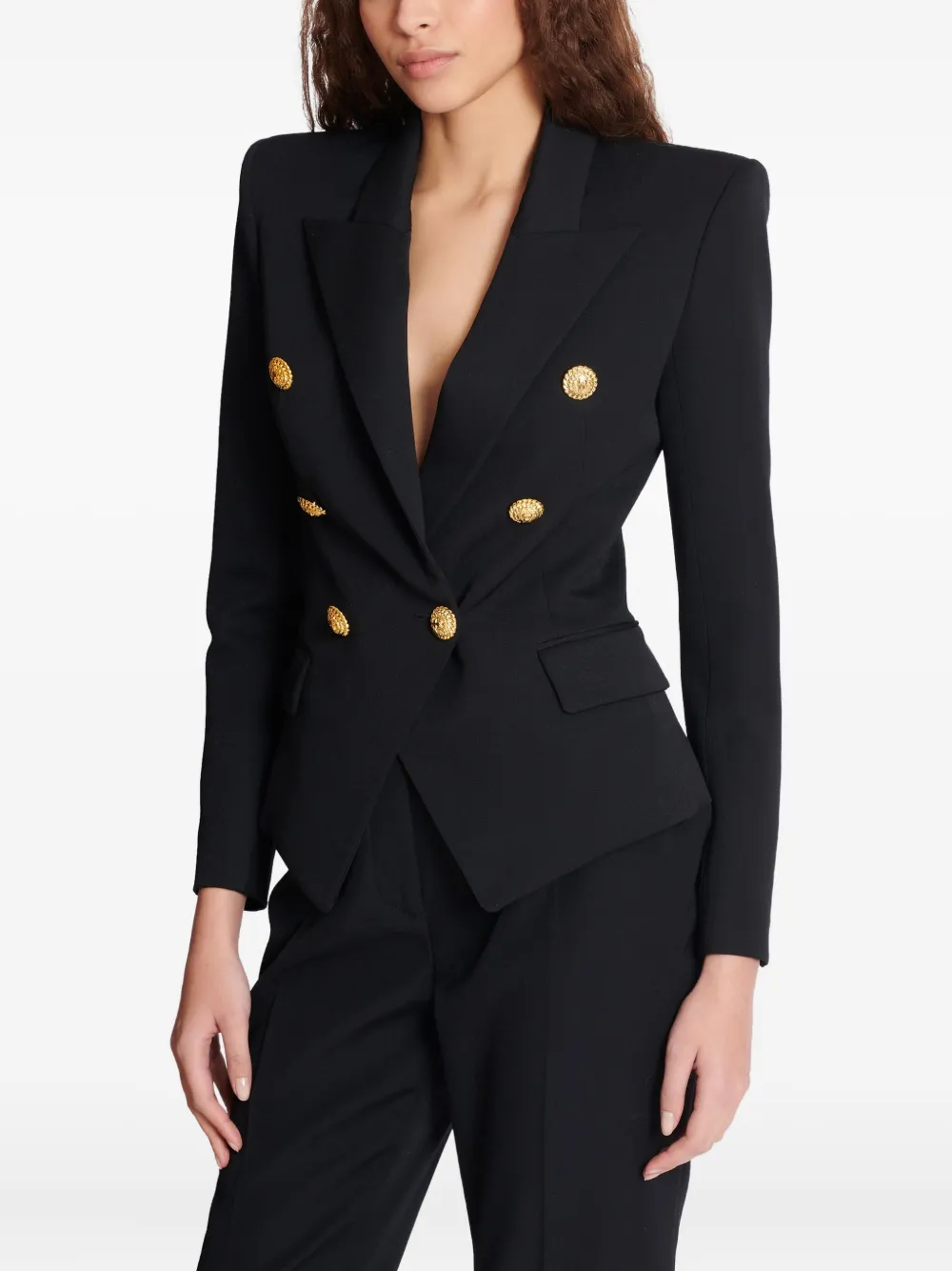 double-breasted fitted jacket