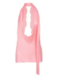 Balmain silk halterneck top - Pink