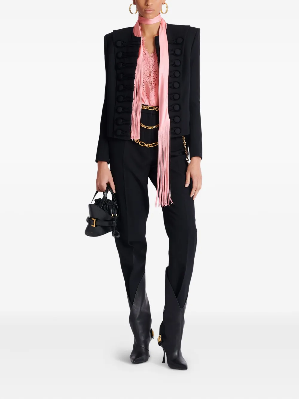 Balmain Zijden haltertop - Roze