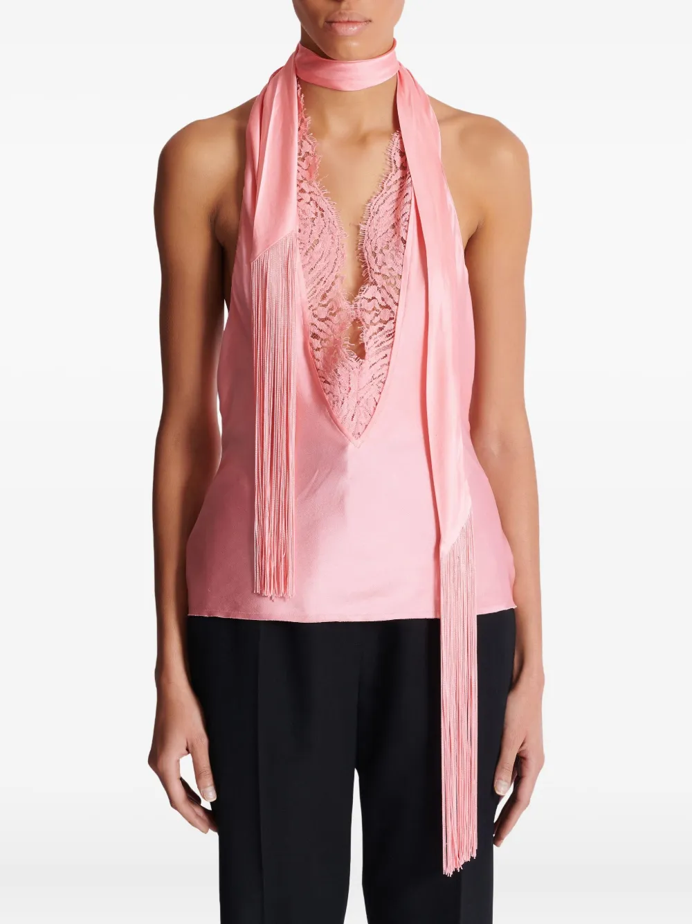 silk halterneck top