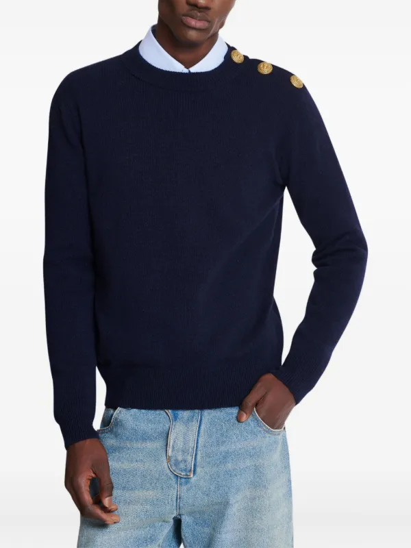 Balmain ニットセーター | ブルー | FARFETCH JP
