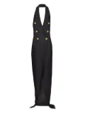 Balmain halterneck maxi dress - Black