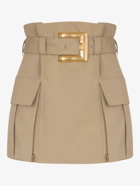 Balmain mini gabardine skirt
