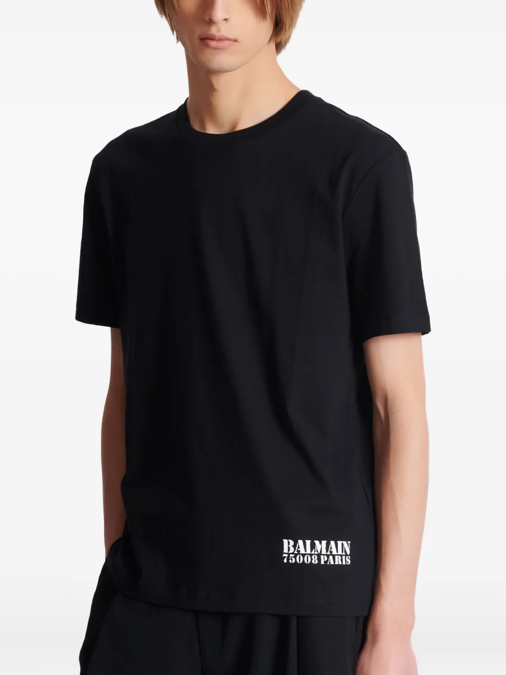 Balmain T-shirt met logoprint Zwart