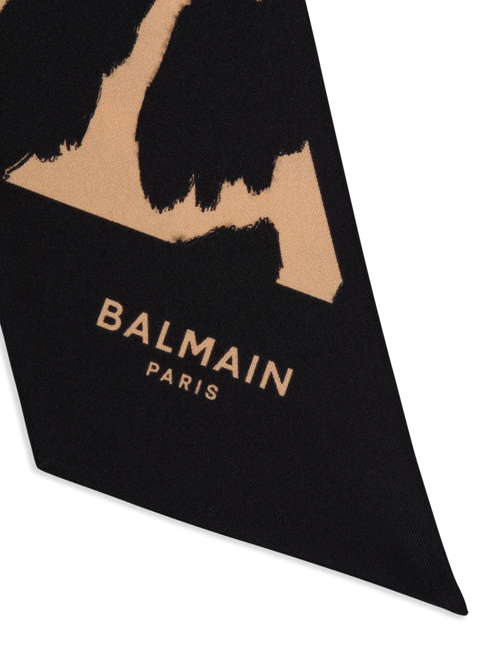 Balmain Zijden bandana met luipaardprint - Beige