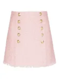 Balmain sequinned tweed skirt - Pink