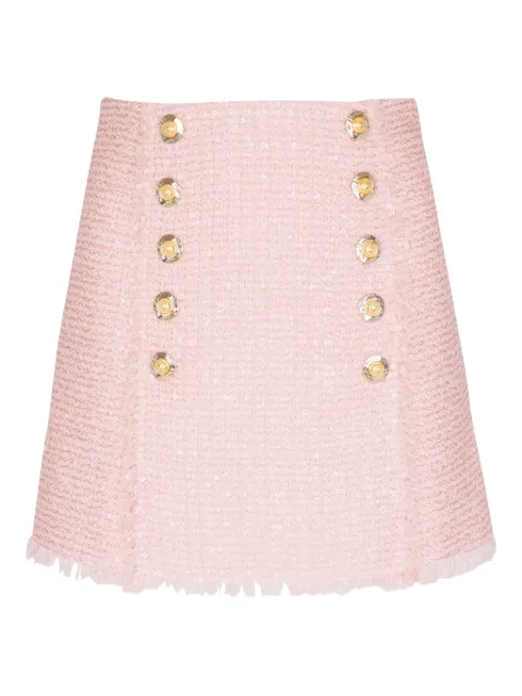 Balmain sequinned tweed skirt
