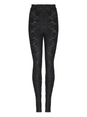 【関税＆送料込み】Balmain Leggings Balmain High-waisted Stretch Fit Leggings With Gold Button