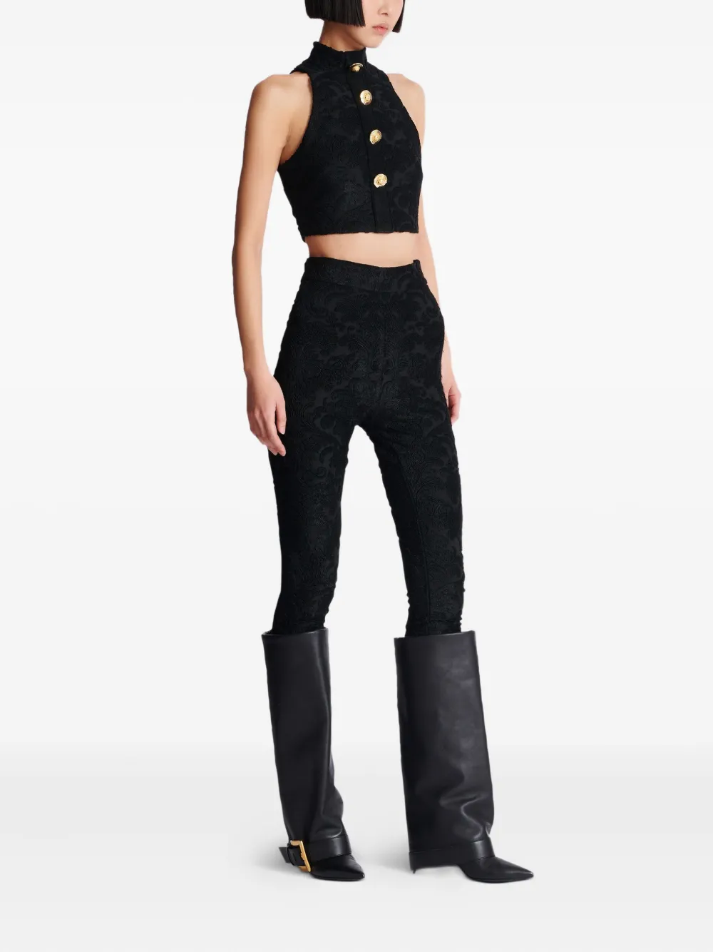 Shop Balmain Baroque Leggings