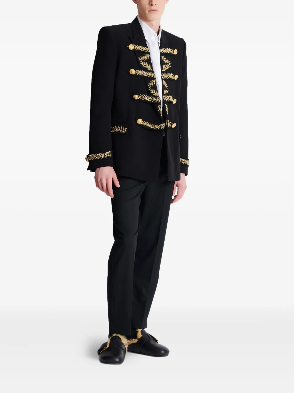 Balmain Jack met borduurwerk Zwart