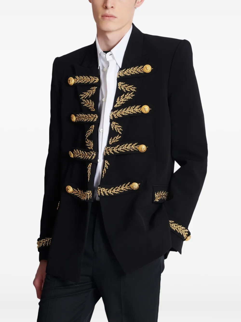 Balmain Jack met borduurwerk Zwart