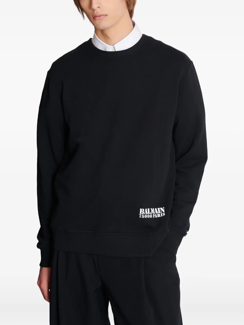 BALMAIN LOGO-PRINT SWEATSHIRT