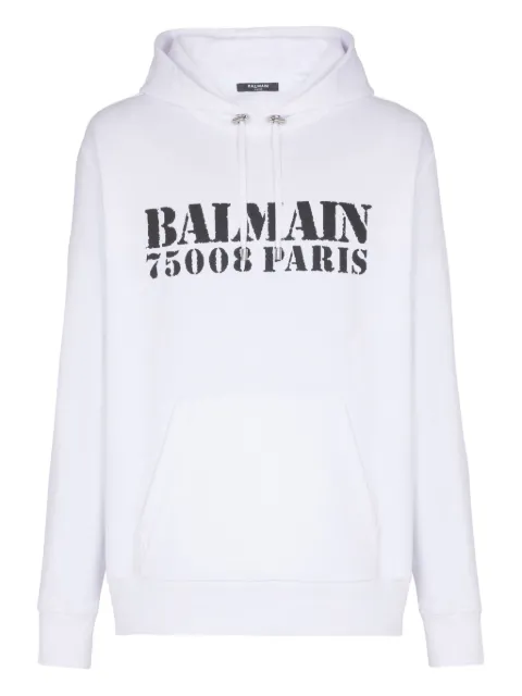 Balmain logo-print hoodie