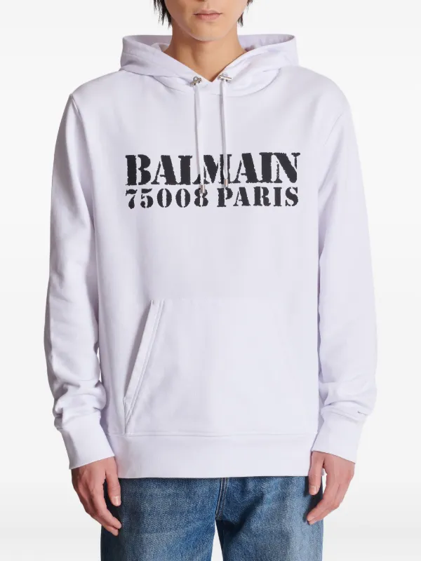 Balmain ロゴ パーカー | ホワイト | FARFETCH JP