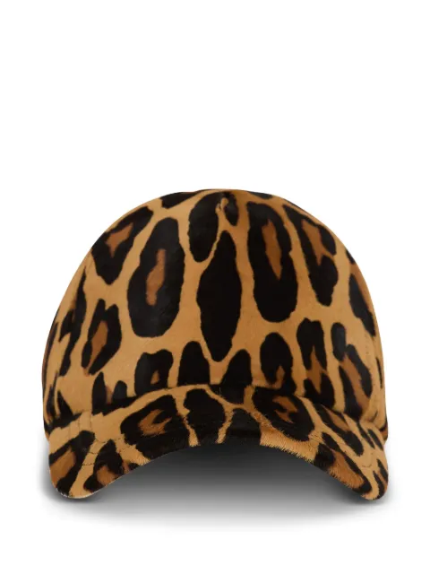 Balmain leopard-print cap