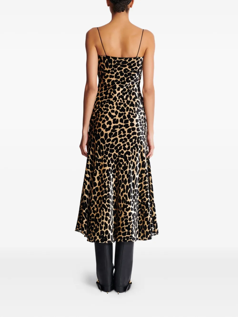 Balmain Jurk met luipaardprint Beige
