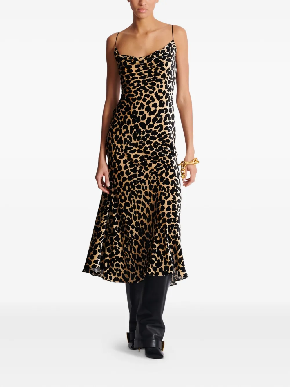 Balmain leopard-print velvet dress | Day Dresses | Image 2