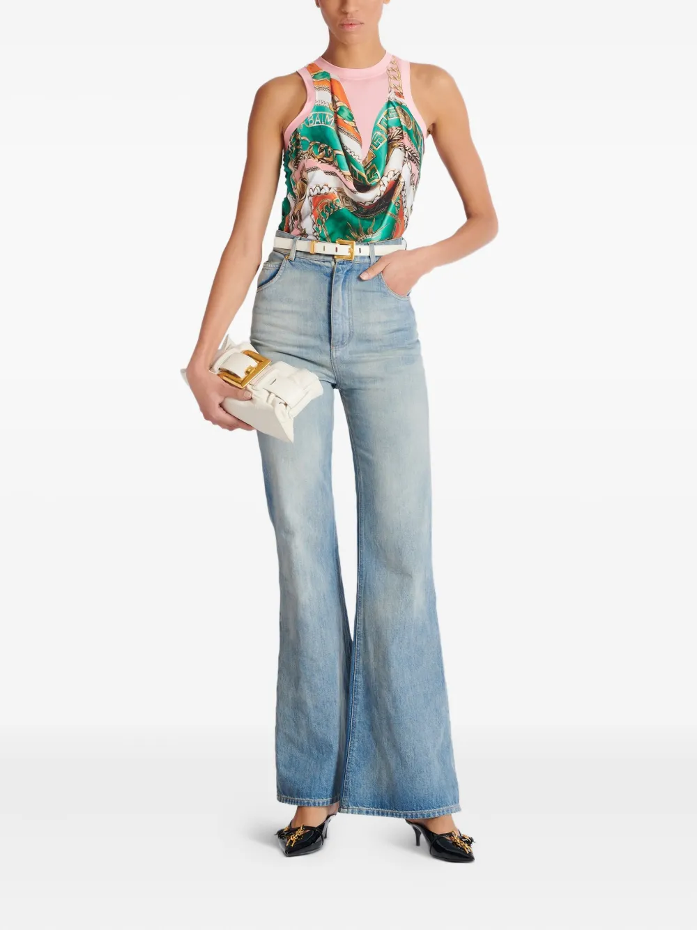 Balmain Jeans met logopatch - Blauw