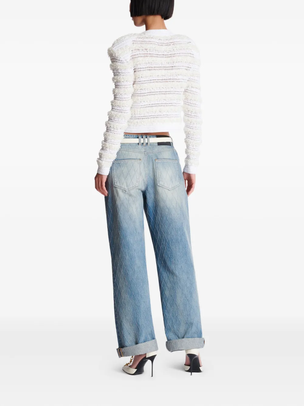 Shop Balmain Tweed Cardigan
