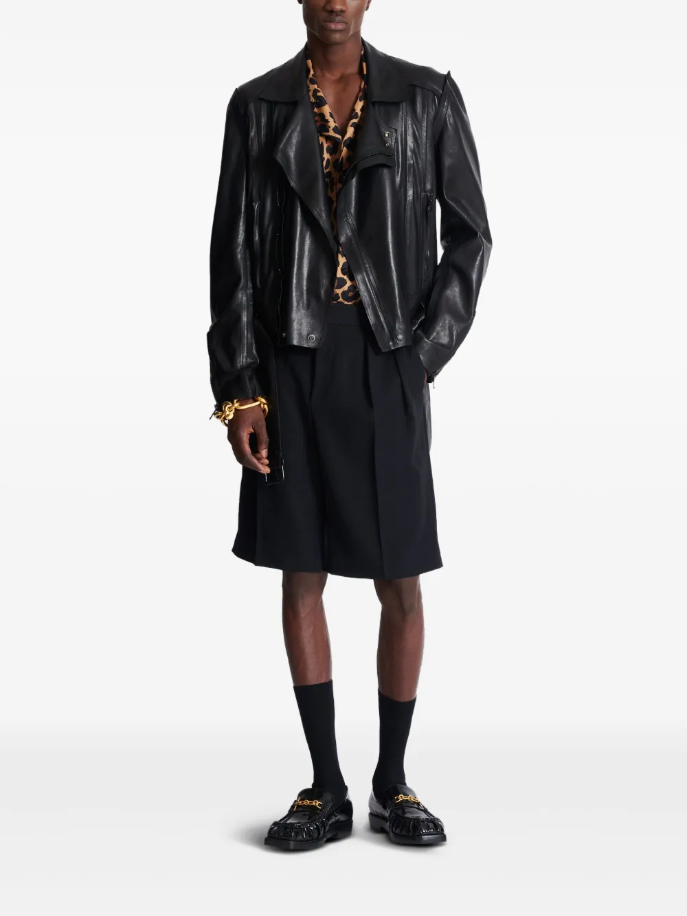 Balmain leather biker jacket | Biker Jackets | Image 2