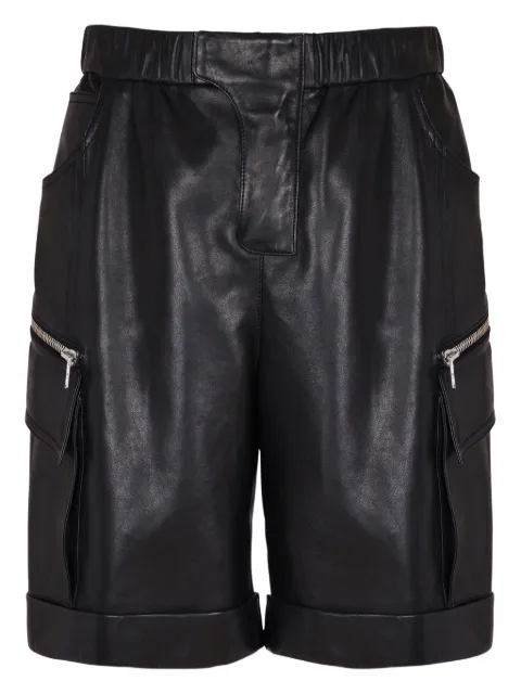 Balmain leather cargo shorts 