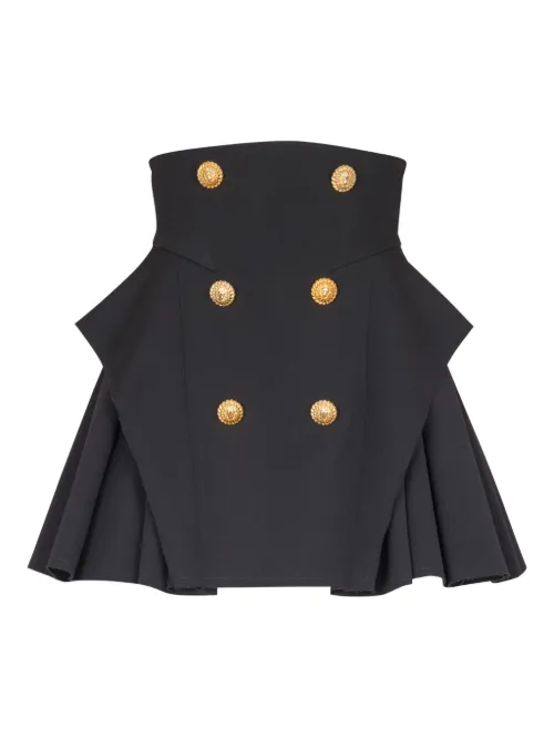 Jupe longue à taille haute - Balmain - Modalova