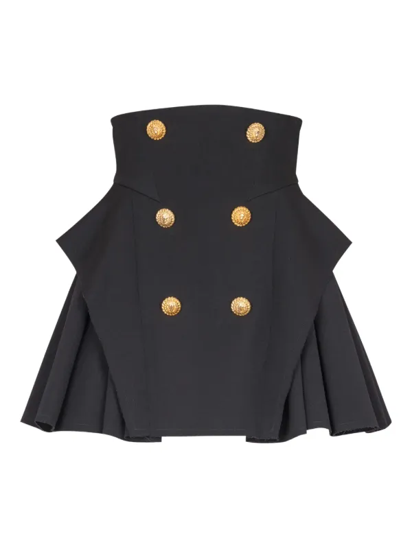 スカート BALMAIN 'Nastro Balmain' skirt Black Balmain 'Nastro Balmain' Skirt | Balardi