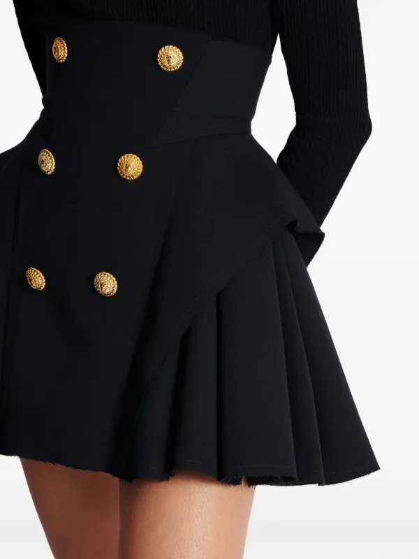 Balmain Grain De Poudre Skirt | Black | FARFETCH