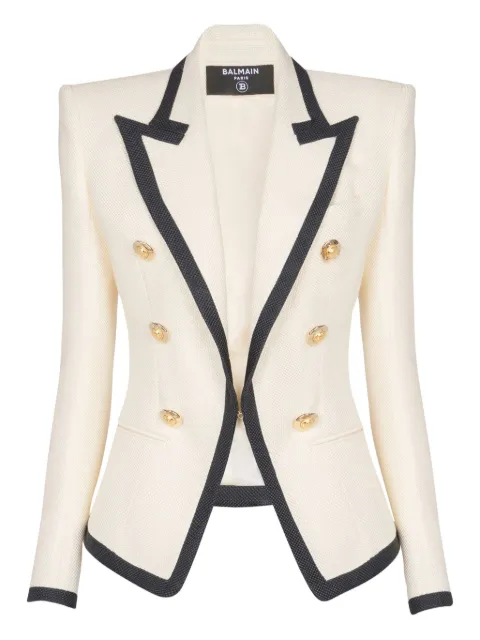 Balmain two-tone fitted jacket