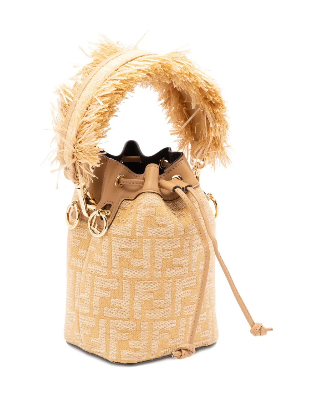 Shop Fendi Mon Tresor Bucket Bag In 中性色
