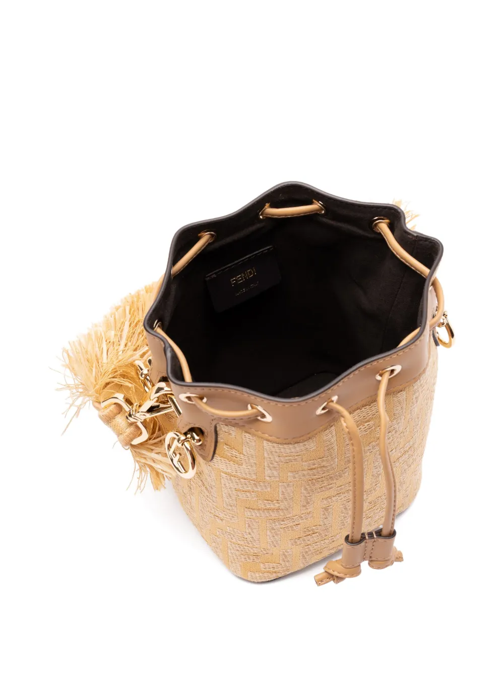 Shop Fendi Mon Tresor Bucket Bag In 中性色
