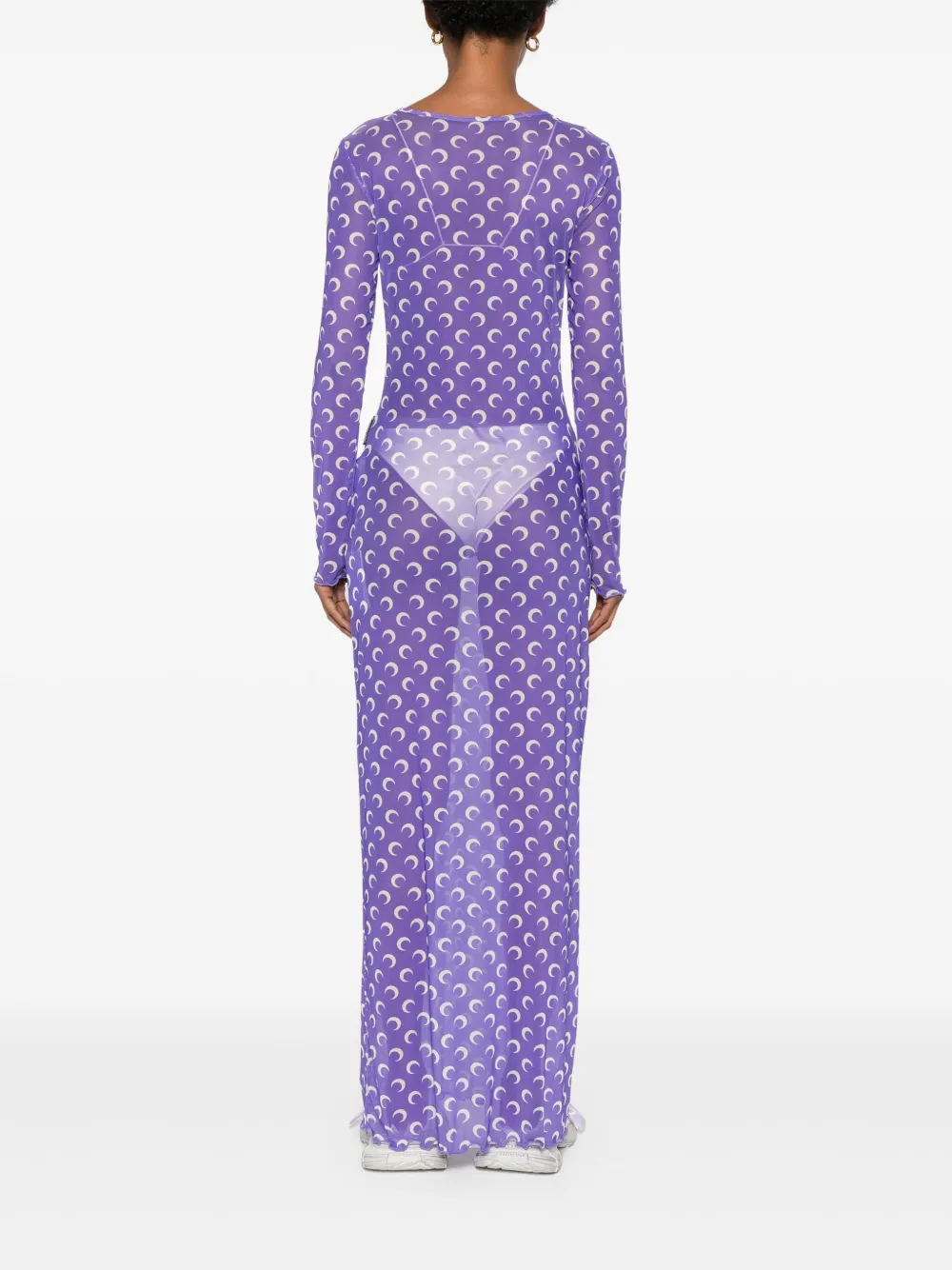 Marine Serre Maxi-jurk met print Paars